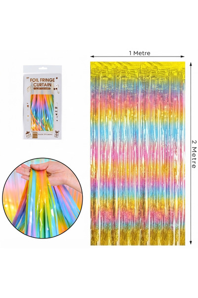 Store İTHAL METALİZE MACARON ARKA PLAN PERDESİ (2x1 m)RENKLİ PARTİ FON PARTİ ...