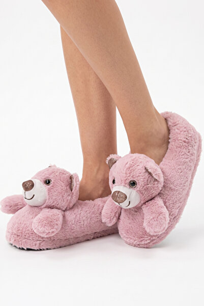 Step Stones Papuci de casă cu figuri de animale pentru femei |   Pluș călduro...