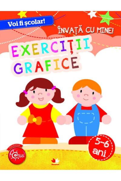 Litera Voi fi scolar! Invata cu mine! Exercitii grafice 5-6 ani