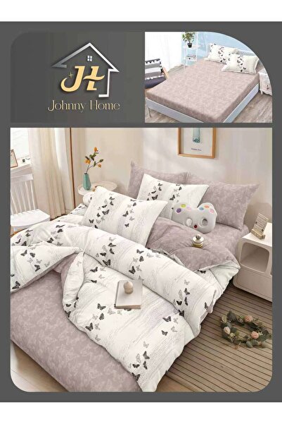 CasaDesteapta.ro Lenjerie de Pat Bumbac Satinat 2 Persoane 4 Piese cu Elastic...