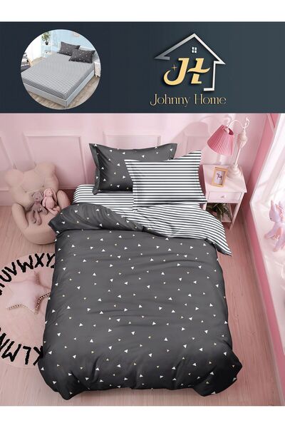 CasaDesteapta.ro Комплект спално бельо за един човек, 4 части, с ластик, 155x...
