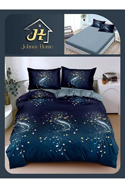CasaDesteapta.ro Lenjerie de Pat Bumbac Satinat 2 Persoane 4 Piese cu Elastic...