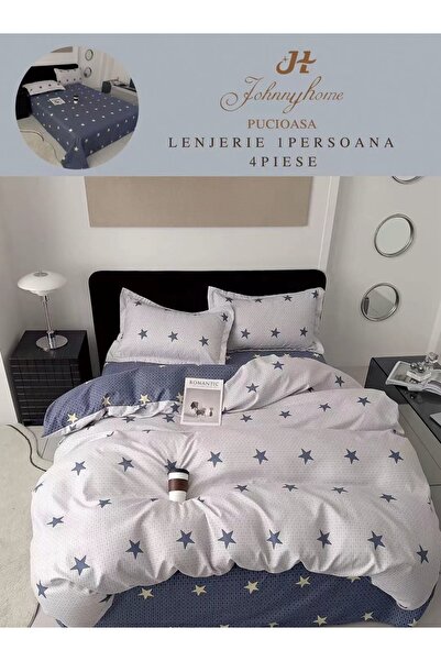 CasaDesteapta.ro Lenjerie de Pat Finet 1 Persoană 4 Piese fără Elastic 155x20...