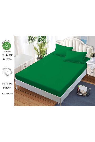 CasaDesteapta.ro Finet Unicolor Bed Cover 2 Persons 3 Pieces with Stretchy 18...