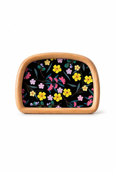Meturas Wendy Decorative Photo Frame Horizontal Oval Contoured Wood Tone 18X1...