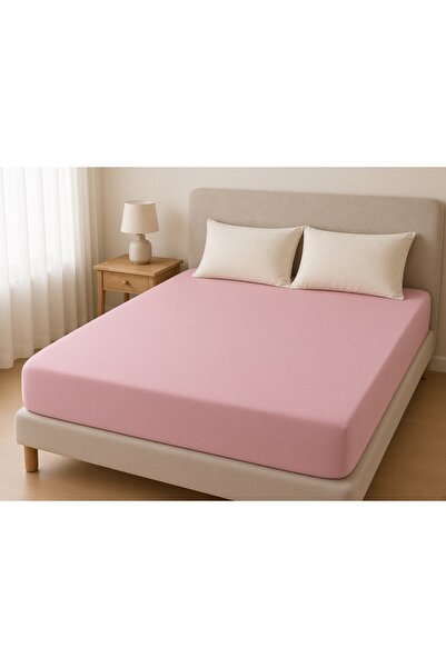 Generic Brand Double Pink Elasticated Bed Sheet 160X200 + 20 cm