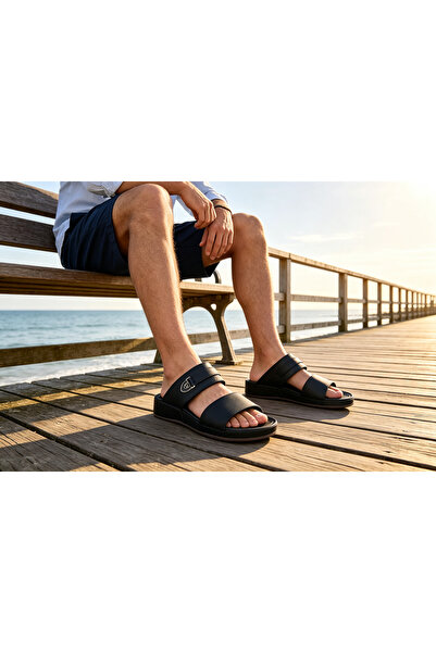 Huanhuan Shoe صنادل صيفية للجنسين، صنادل سوداء متعددة الاستخدامات مع مشبك معد...