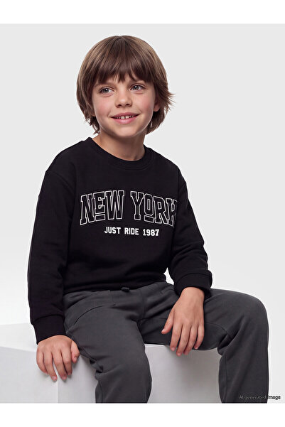 LC Waikiki Two Mt Shop Quality Lcw Kids Black Interlock Printed Loose & Baggy...