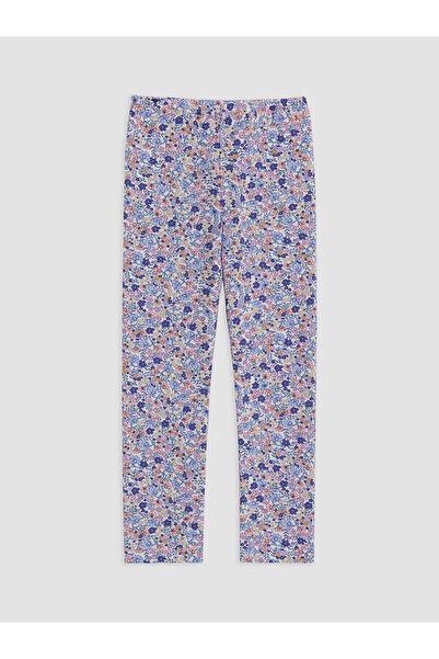 LC Waikiki Two Mt Shop Quality Lcw Kids Blue Floral Tight & Slim Elastic Wais...