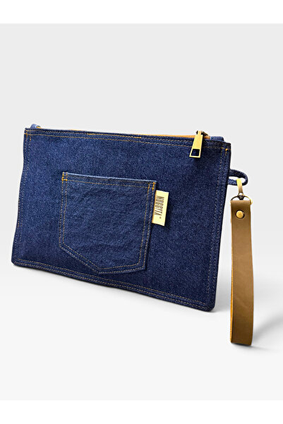 Nuggita Τσάντα Indigo Denim Portfolio (Σκούρο μπλε τζιν, 100% βαμβάκι)