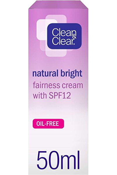 Clean & Clear Fairness Face Cream, Natural Bright, SPF12, 50ml