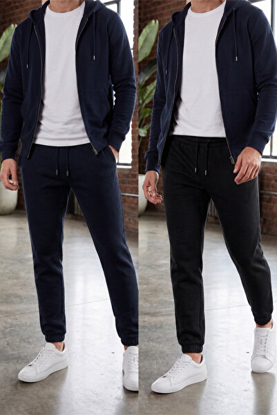 Veleno Men's Elastic Cuffed, Drawstring, Baggy, Fleece-Lined Sweatpants, Thic...