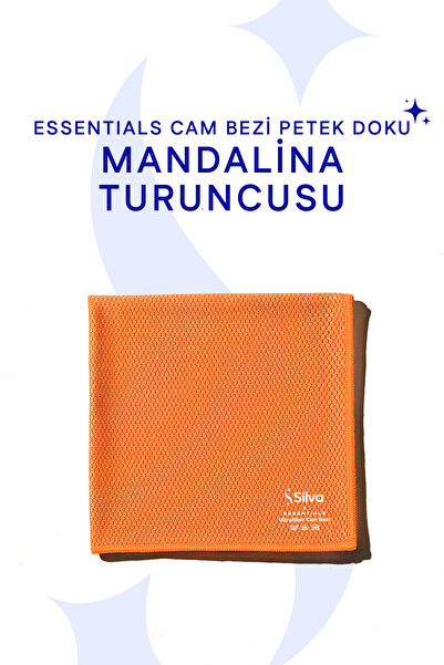 Silva Ultrafiber Essentials Cam Bezi Petek Doku (35x35) Mandalina Turuncusu