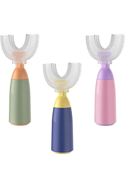 AZONEE Kids U-Shaped Toothbrush, Soft Silicone Brush Head for Toddlers, 360° ...