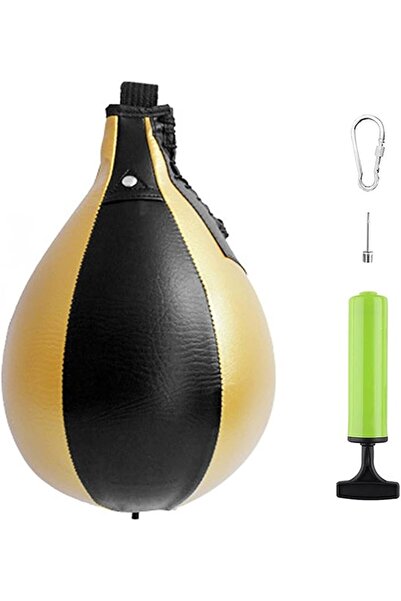 EACAM Boxing Speed Bag - Leather Mma Muay Thai Ball Training Striking Kit, He...
