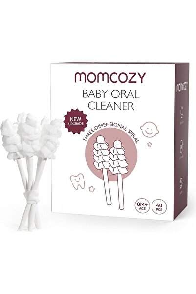Momcozy منظف لسان للأطفال، فرشاة أسنان للأطفال، منظف فم يستخدم لمرة واحدة، 40...