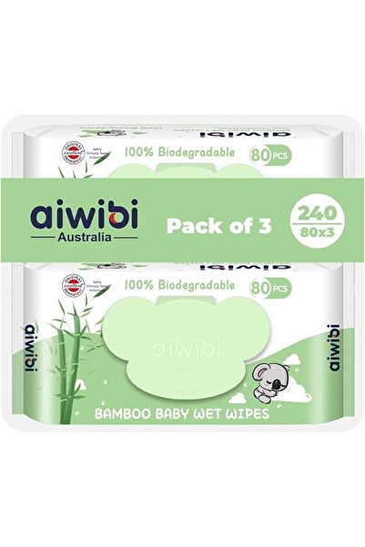 Aiwibi 100% Skin-friendly Baby Wet Wipes 84 Sheets- Pack of 3 (252 Pcs) Baby ...
