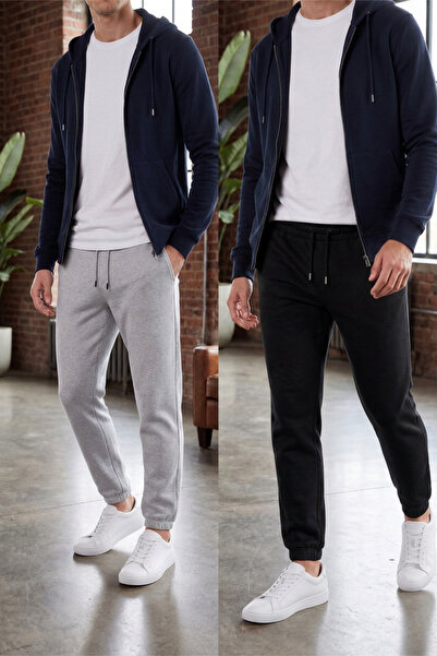 Veleno Men's Elastic Cuffed, Drawstring, Baggy, Fleece-Lined Sweatpants, Thic...