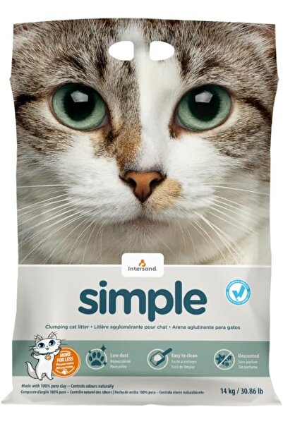 Intersand Cat Litter 14KG (Unscented), Pack of 1