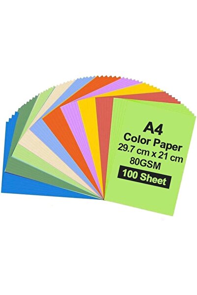 MARKQ 100 Sheets Colored Paper, A4 80gsm Color Paper sheets for Decorating Dr...