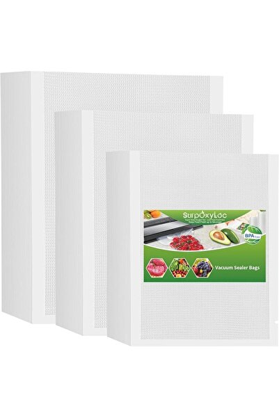 GENERAL 300 كيس لحفظ الطعام بالتفريغ الهوائي مقاس 15×25/20×30/28×40 سم
