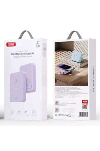 Xo Baterie externă PR 231, PD 20 W, Suport, 10000 mAh, Încărcare rapidă - Mov