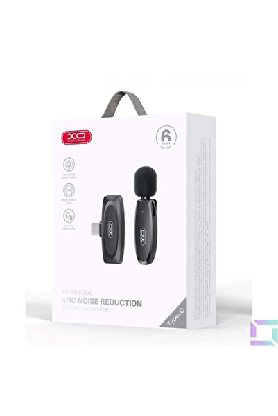 Xo Microfon wireless MKF 08 A, Lavalieră / Microfon wireless, USB-C, 2.4 G