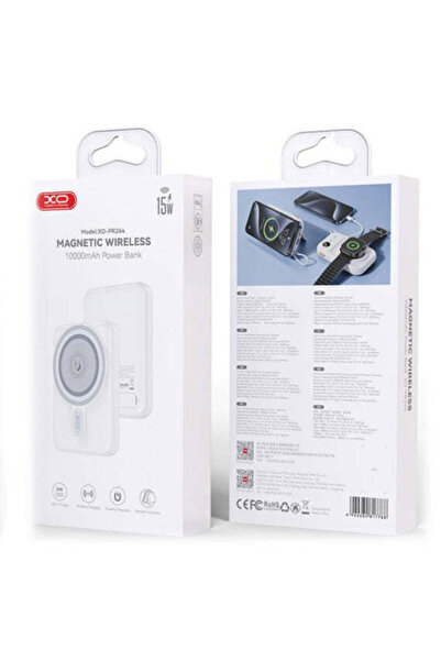 Xo Baterie externă wireless Design PR 264, MagSafe, 10000 mAh, PD 20 W - Alb