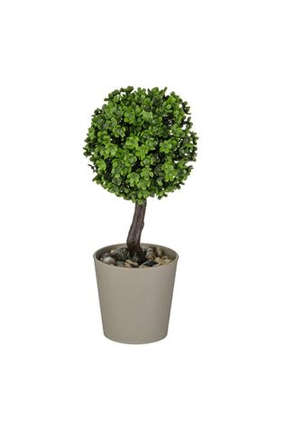 CBD CORAL BEST DEALS Ghiveci Decorativ Taupe cu Planta Artificiala Bonsai 18cm