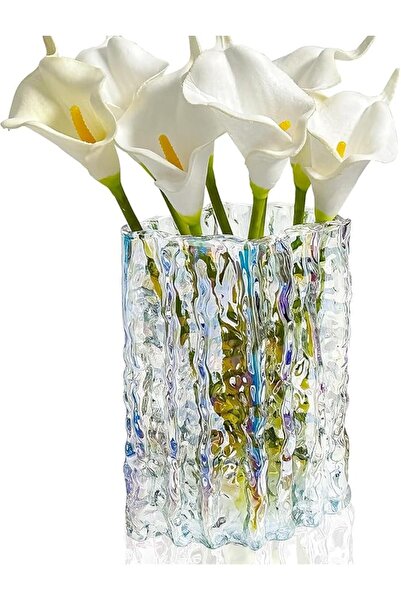 TERRIFI Glass Vase, Heavy Duty Crystal Flower Garden, Large Decorative Center...