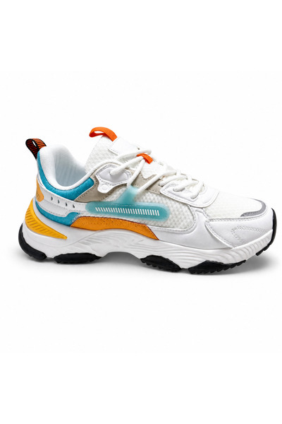 ShinyFlower Women's Chunky Platform Walking Sneakers Breathable Mesh, White O...