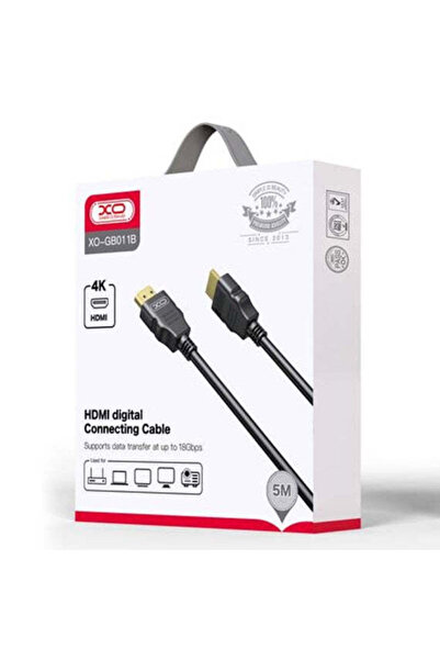 Xo Cablu audio-video, HDMI la HDMI, HD 4K, 5 m, Negru
