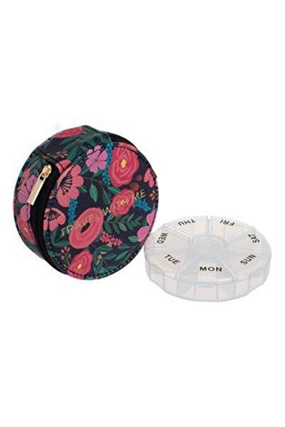 CBD CORAL BEST DEALS Portfard cu Husa pentru Pastile Colorata cu Model Floral...