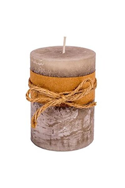 CBD CORAL BEST DEALS Lumanare Parfumata Gri Taupe Sfoara Ø6.8x9.5cm, Maro