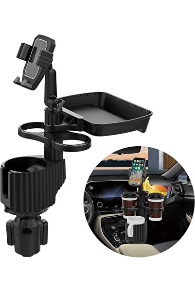 EXCEFORE Car Cup Holder Expander Tray, 4-in-1 Adjustable Car Table Adjustable...
