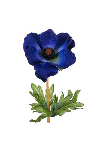 CBD CORAL BEST DEALS Floare Artificiala Anemona Albastra 40cm, Plastic