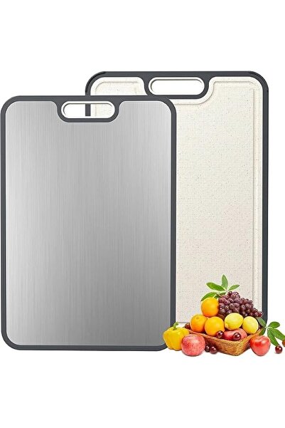NIUBI Cutting Board, Double-Sided Food Grade Cutting Board for Kitchen, 304 S...