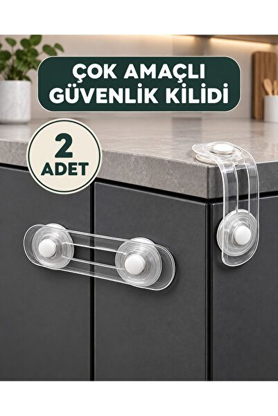 Veylora34 2 Adet Şeffaf Çok Amaçlı Çocuk Güvenlik Kilidi – Dolap, Çekmece ve ...