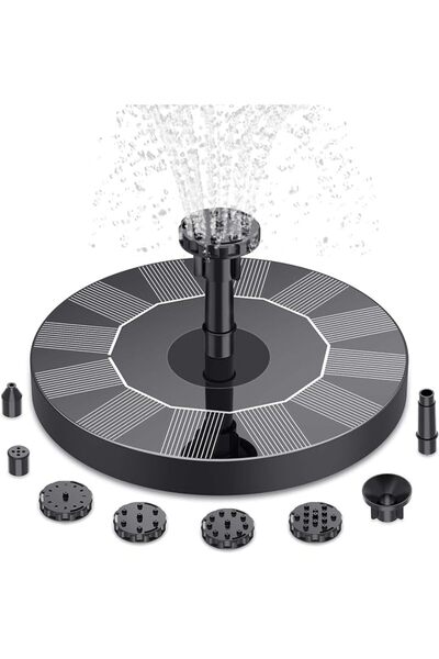 KOWVOWZ Solar Powered Fountain Pump, Multi-mode Upgrade Water Pump with 6 Noz...