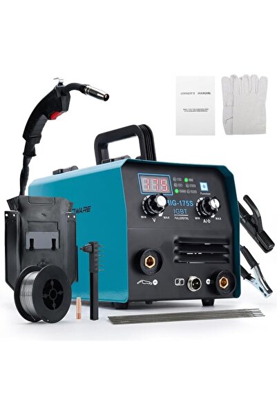 TriThardware جهاز لحام MIG، آلة لحام 3 في 1 (MIG/Lift TIG/Stick) بقوة 220 فول...