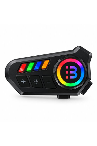Torzende MOTOSIKLET BLUETOOTH KASK İNTERKOMU 6V KABLOSUZ KULAKLIK RGB IŞIK IK...