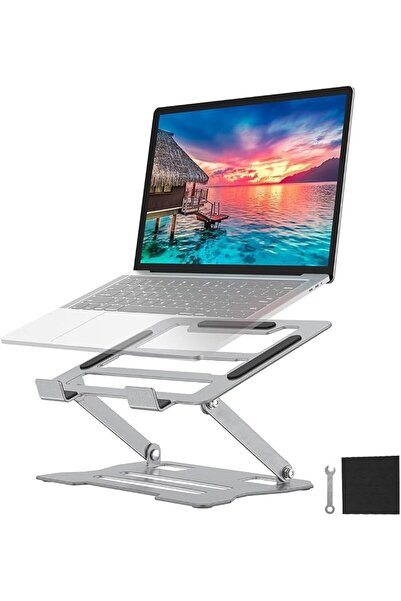 HASTHIP ®   حامل لابتوب للمكتب، حامل ألومنيوم قابل للتعديل وقابل للطي لأجهزة ...