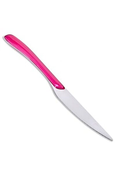 CBD CORAL BEST DEALS Cutit din Otel Inoxidabil cu Maner Fucsia 24cm