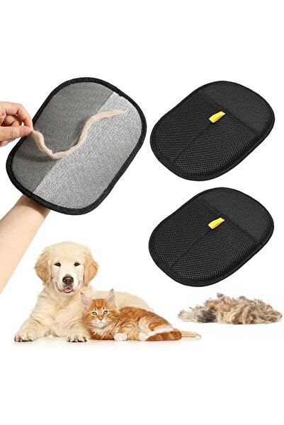SKY TOUCH SKY-TOUCH 2 PACK Pet Hair Removal Glove for Cats & Dogs, Five-Finge...
