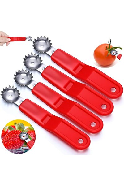 AZONEE 4-Piece Stainless Steel Corer Set - Tomato & Strawberry Huller Tool wi...