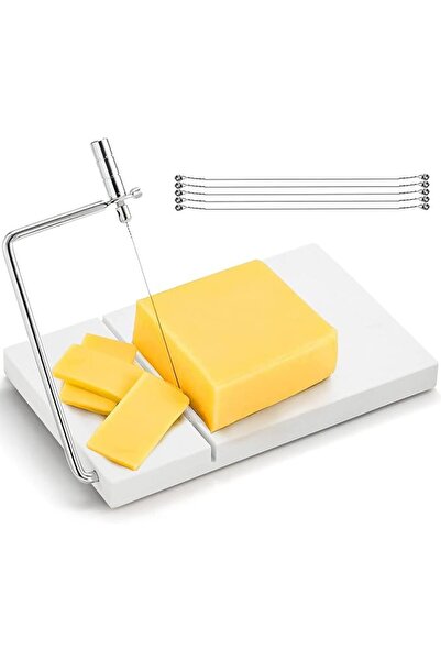KASTWAVE Heavy Duty Marble Cheese Slicer with 6 Stainless Steel Wires, 8"x5" ...