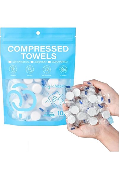 ANYUAN Disposable Compressed Towels, 100 Pcs Portable Mini Coin Tissue Travel...