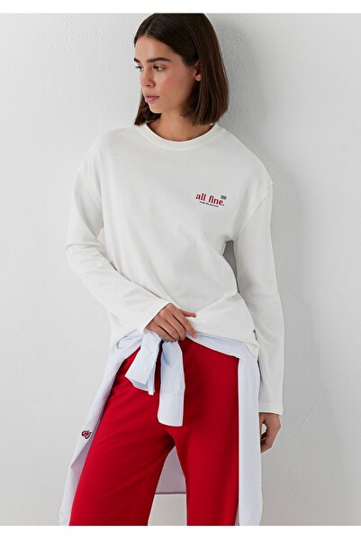 Mavi Back-Printed Loose Fit Thin Sweatshirt.