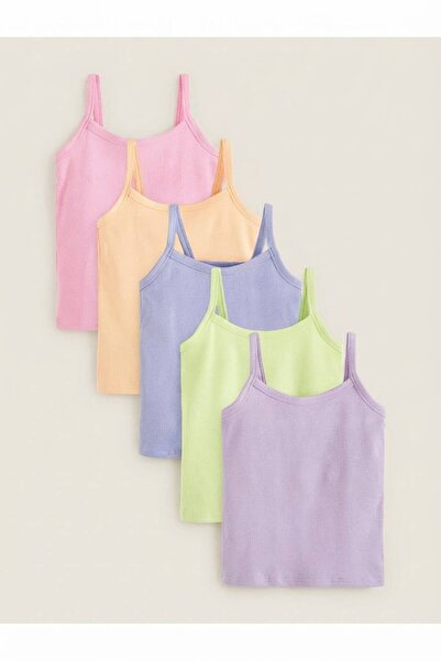 Next Baby Pamuklu Pastel Renkler ip Askılı Atlet