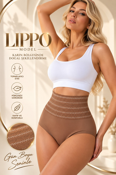 MİSTİRİK Lippo Model Abdominal Toning and Firming High Waist Corset Panties B...